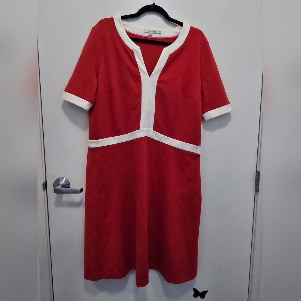 Elegant Red and White Dress